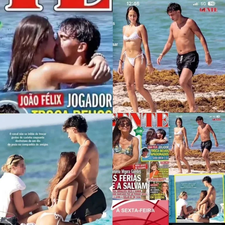 Extracto de la revista Novagente, Joao Felix y Clari Cremaschi a los besos